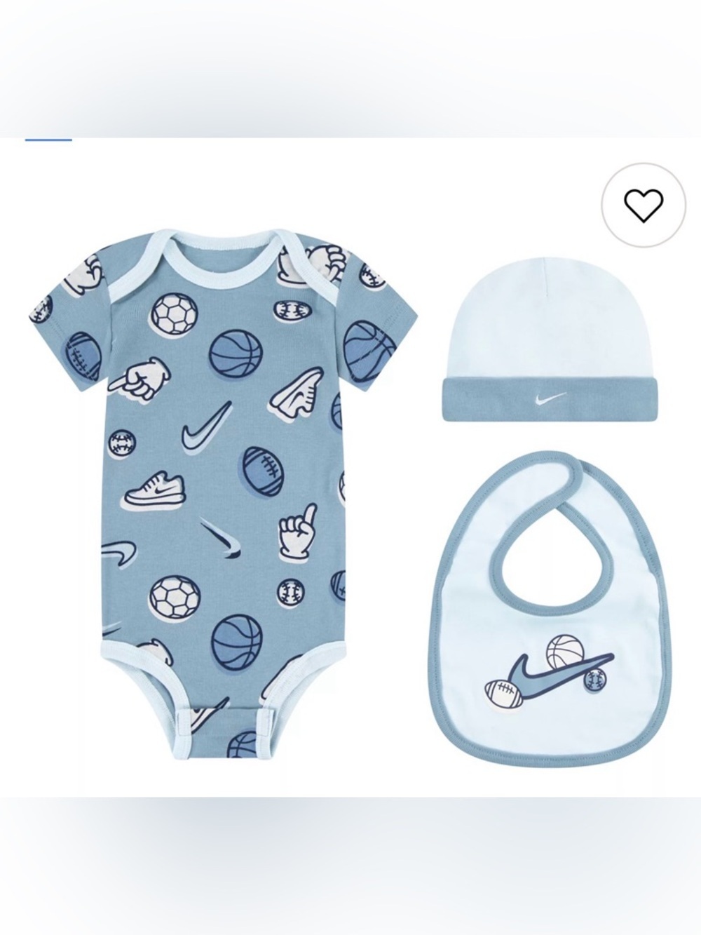 NWT *Bundle of 2* Nike infants boxed onesie gift sets size 0-6m - Picture 4 of 7
